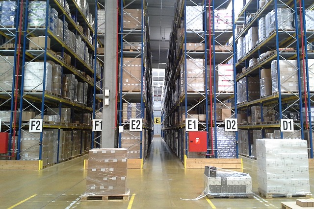 Photo inside a warehouse
